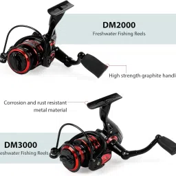 Proberos® Freshwater Fishing Reels, Graphite Fram 3000 image 1