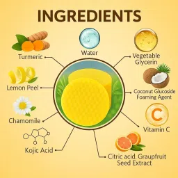 Holic Kojic Acid & Turmeric Face Cleansing Pads – Brightening Exfoliating Wipes for Glowing Skin, Reduces Dark Spots, Improves Texture – 60 Pads for All Skin Types (60 count (Pack of 1)) image 1