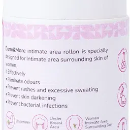 RollOn Underarm & Intimate Area for Women | For (Pack of 3) | For Odor, Infection, Rashes & Itching | With Cucumber, Aloe Vera, Chamomile | Alcohol Free for Sensitive Skin | Vanilla Musk Scent | (3 x 50ml) image 4