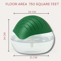 Ssanvi Portable Air Purifier & Aroma Diffuser with Free Fragrance Oil | 500mL Ultrasonic Room Humidifier Revitalizer for Home, Office – Removes Dust & Spreads Fragrance (Green) image 1