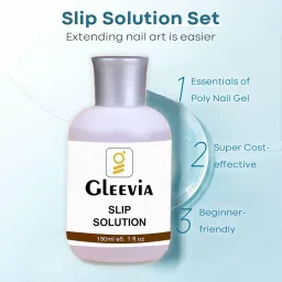 Gleevia Poly Gel Slip Solution 150ML-Professional Poly gel Slip Solution For Extender Gel, Builder Gel, UV/LED Nail Tips, Liquid Solution image 2