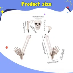 FABLOFT Skeleton Stakes Lawn Decoration Outdoor Yard Lawn Stake for Party Porch Lawn image 4