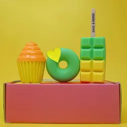 Sage & Herbs Kids Soap Gift Hamper| Donut, Cupcake & Popsicle Shaped Soap | Gift Set For Kids | Rakhsa Bandhan Gift Set, Birthdays, Children's Day | Handmade & Handcrafted Soaps | For Boys & Girls | Set of 3 image 3