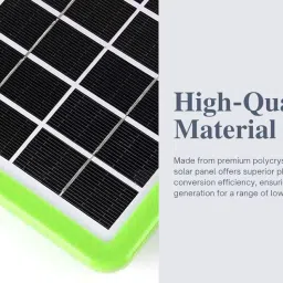 kh 9V 5W Solar Board Waterproof Light Transmittance Solar Cell 9 Volt Monocrystalline Solar Panel with 2 in 1 Cable for High-Performance Charging—Ideal for Cellphones, Power Banks (9V-5W Panel) image 5
