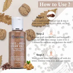 Vedzone Derma Coffee and Walnut Face and Body Scrub | Exfoliating Scrub for Face and Body 75 Grms. image 4