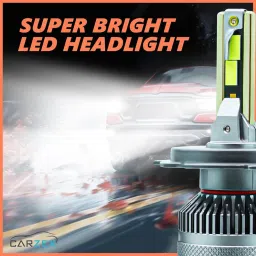 Carzex Crystal Eye H4 Super Bright LED Headlight Bulbs, 150W 12,000 Lumens Automotive LED Headlight Conversion Kit for Cars 6500K Cool White (75+75 Watts, Set of 2) (1 Year Warranty) image 5