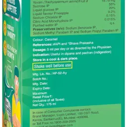 APTIVATE Activates Appetite Naturally 100% Ayurvedic Pineapple Syrup 175ML with Free Chhota Bheem Stationery Kit image 1