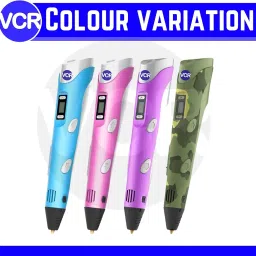 VCR Purple 3D Pen with USB Power - Pack of 3 x 3 Meters in Length Filament Forward Button to start 3D Pen - Adjustable Temperature for 1.75mm PLA - Perfect Pen for DIY Craft with LCD Display image 4