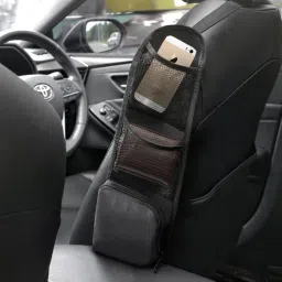 VIYOT Car Seat Side Organizer, 2-Pack, Multi-Pocket Storage Bag with Mesh Pocket, Phone Wallet Holder image 4