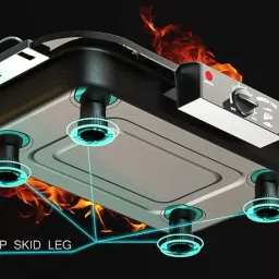 DUNGRANI 2000W Outdoor Indoor Griddle, Large Barbecue Hot Plate Electric Camping Teppanyaki, Non-stick Electric BBQ Grill Easy Clean Smokeless Griddle With BBQ Stick And Brush Set (Design-1) image 4