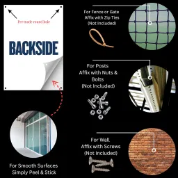 Warning Beware of Dog Sticker for Home Outdoor Gate Use, Self-Adhesive Waterproof Tear-Free, 29 x 21 cm, with Pre-Made Holes for Installation, Pack of 4 (Beware of Dog, A4 - Medium - 29 X 21 CM) image 2