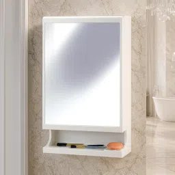 PARASNATH Premium New Look White Mirror Cabinet with Secure Storage and Integrated Toothbrush Holder, Durable Plastic Build for Clutter-Free Bathrooms - 6 Year Manufacturer Warranty - Made in India image 5