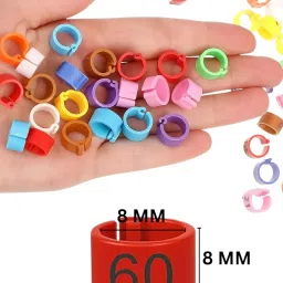 SANSEFERO 100 Pcs Birds Leg Ring for Pigeons & Other Birds Numbered Bird Rings for Spotting Poultry Leg Bands Spotting Bird Rings (Pigeon Rings) image 1