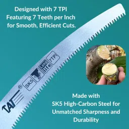 Udyanika Heavy Duty Hand Pruning Saw 330mm-1pc | High- Carbon Steel Blades | Portable Hand Saw with Soft Grip for Gardening, Tree Trimmer, Branch Cutter, Heavy Duty Garden Tool image 4