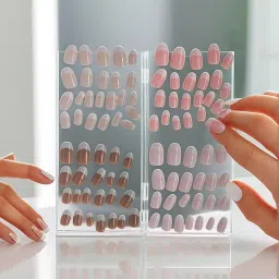 Nail Fairy 96 Pcs Press on French Nails, 4 Colours, With Glue Sheets Artificial Nails Set for Girl Women Model - NQ877 image 4