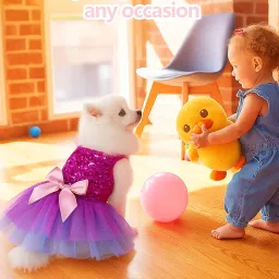 2 Pack Dog Dress Female, Cute Pet Clothes for Small Dogs and Puppies, Comfortable Cat Dress with Adjustable Collar, Seasonal Outfits for Female Dogs. image 3