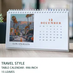 PAPER PLANE DESIGN 2026 Table Calendar – 9x6 Inch Desk Calendar | Spiral Stand for Home, Office & Study Table Décor (Worldwide places) image 3