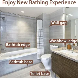 toilet caulk tape caulk tape around toilet base caulk tape self adhesive waterproof caulk tape traditional replacement caulk tape bathroom tub protector image 5