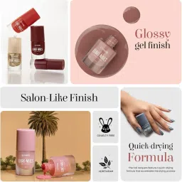 MARS EURO Nail Lacquer | Glossy Gel Finish | Rich Pigmentation | Chip Free | Quick Drying Formula | Long Lasting Nail Polish for Women (3 * 6.0 ml) (SET-02) image 3