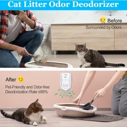 Morrerfresh Cat Litter Deodorizer 99% Pets Poof Odor Eliminator White for Home Pets Litter Box Room Toilet Garage image 4