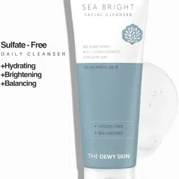 Hydrating, Firming & Brightening Skincare Combo | Age Defying Face & Under-Eye Serum (30ml) + Sea Bright Facial Cleanser (120ml) | Anti-Aging Serum with Vegan Collagen & Red Algae image 1