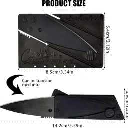 proberos Proberos® Folding Pocket Card Box Cutter, Portable Outdoor Cutter 65mm Stainless Blade Survival Tool image 1