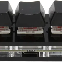 USB 3 Key Mini Keyboard, OSU Support Hot Swap Multifunction RGB LED Backlight Macro Programming Keyboard for Linux for for Office (Black) image 4