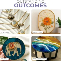 GRANOTONE Crystal Clear UV Resistant| Long- Lasting| Smooth Finish| All Surface |Easy to Use |Non-Toxic Epoxy Art Resin Formula (150 GMS) image 4