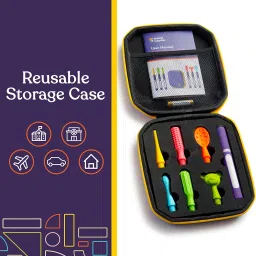 Special Supplies Buzz Buddy Oral Stimulation Kit with 6 interchangeable soft textured heads to calm sensory needs, supports speech and stimulates self-feeding, vibration image 2