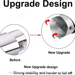 Sorax Car Exhaust Tube in Tube-Silencer Muffler Tip for All Cars Decoration Chrome-Plated Finish Exhaust Tailpipe (1.Pcs SRX-2550 Muffler) image 2