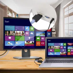 HDMI to RJ45 60M Extender 1080P HDMI to RJ45 Cable Extender Converter with Type-C Charging Cable for Computers, Laptops, Set-Top Boxes, TVS, Projectors, etc (60M HDMI Extender Connector) image 5