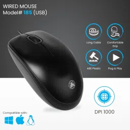 Prodot 5-in-1 Wired Combo Pack | 247s Wired Keyboard + Comfy Optical Mouse + 4 in1 Port USB Hub + USB Type-A to Type-C OTG + Anti-Slip Mouse Pad | for Laptop/Desktop image 1