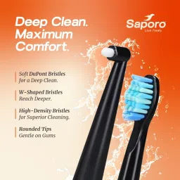 VistaPlus Sonic Electric Toothbrush for Adults with 5 Brush Heads, 2 Interdental Heads, Travel Case - 5 Operational Modes - Rechargeable with 3 hours Charging - 40000 Strokes per min image 4