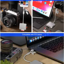 Memory Stick Pro Duo Adapter, XD SD Card Reader, 5-in-1 MS/SD/TF/CF/XD Card Reader Multi Camera Phone Adapter with Lightning/USB C/USB OTG, Use for Android iPhone 16 15 iPad Mac PC Memory Stick Mark2 image 5