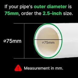 ESEKSAFAR PVC Drain Backflow Valve Infinite tech Anti Rats Cockroaches, Snakes Backflow Strainer [Drain Cap/Drain Cover/Hose Non Return Water Valve for PVC pipe (75mm (2.5 inch)) image 2