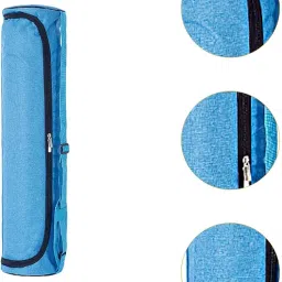 FABLOFT Yoga Mat Bag Zipper Pouch Multifunctional Gym Bag for Office Travel Training Blue image 5
