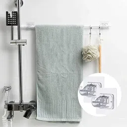 Self-Adhesive Hook Pipe Holder – Waterproof and Rustproof Wall Hooks for Kitchen, Bathroom, Home, and Office, 5kg Capacity (4PCS) image 3