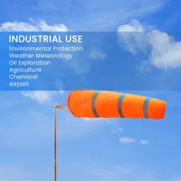 30'' Airport Wind Sock with Reflective Strap for Visibility in Night, Waterproof Wind Vane Rip-Stop Nylon Wind Direction Measurement Sock Bag for Outdoors Airport Farm Park(Stand Not Include) image 1