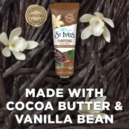 St. Ives Pampering Cocoa Butter & Vanilla Bean Hand Cream, Made With 100% Natural Moisturizers for Soft & Glowing Hands, Travel Size, Paraben Free, Dermatologist Tested, Imported, 30 g image 4