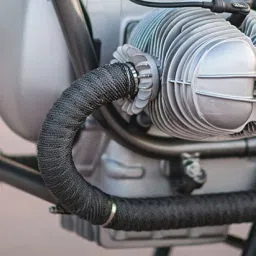 Aow Attractive Offer World Black Silencer Wrap Bike Exhaust Shield Universal for All Bikes (Length : 3 Mtrs) W-77 image 1