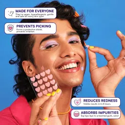 Gush Beauty Acne Pimple Patch | 20 Hydrocolloid Patches with Tea Tree Oil | Reduces Acne Pimples Excess Oil Overnight | For All Skin Types (Black Star) image 4