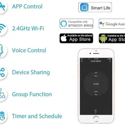 TEQOOZ® WiFi 4 Node (3 Light + 1 Fan Regulator) Smart Switch Module | Retrofit - Fits Behind Any Switch Board | Works with Smart Life App, Alexa, Google, Siri image 2