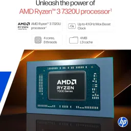 HP 15, AMD Ryzen 3 7320U (8GB DDR4, 512GB SSD) FHD, Anti-Glare, Micro-Edge, 15.6''/39.6cm, Win11, M365 Basic(1yr)* Office24, Silver, 1.59kg, fc0500AU, FHD Camera w/Privacy Shutter Laptop image 2