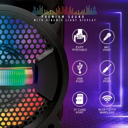 Bluetooth Speaker with RGB Lights, 30W Loud Stereo Sound, Deep Bass, IPX7 Waterproof, Bluetooth 5.3, 24H Playtime, TWS Pairing, Portable Wireless Speaker for Party, Home, Camping & Outdoor Fun image 4
