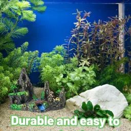Aquarium Decor, Cave for Aquarium Fish Tank, Decorative Fish Hiding Spot with Natural Look, Great Aquarium Accessories for Fish Tank Enhancing image 1