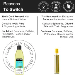 Soulflower Tea Tree Hair Oil | Hair Growth, Scalp Nourishment, Anti Dandruff | Pure, Natural, & Cold Pressed | Tea Tree Essential Oil, Castor, Sesame, Olive & Jojoba Oil | 225ml image 3