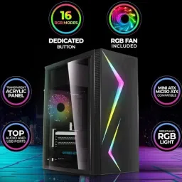 Gaming Desktop Computer Set II i7-6700k 4.00 GHz II 21.5-inch FHD 100Hz Monitor HDMI II 16GB RAM II NVME 512GB SSD with 4GB Graphic Card 730, Gaming Keyboard, Mouse, Wi-Fi Dongle, Speakers, Windows 10 image 4