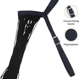 Horse Fly Fringe Veil Mask – Polypropylene with Chrome Plated Buckle, Adjustable Horse Face Insect Protection image 1