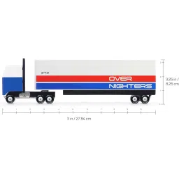 CANDYCAR® Wooden Diecast Collection - Overnighters Semi Truck, Premium Handcrafted Beech Wood Toy Car image 1