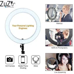 Zuzu Newly Updated (Oct 2025) 22" Ring Light for Video Shooting Professional Studio Light Ring Light Photography led Light image 1